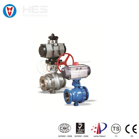 Double Acting/Spring Return Pneumatic Flanged Ball Valve